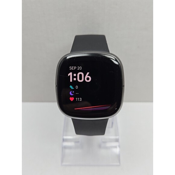 Fitbit Sense FB512 Smartwatch GPS ECG SpO2 Sleep Heart Rate Tracker - No Charger - Picture 1 of 11